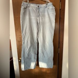 Newport News Jeanology Light Blue Jeans Women’s plus Size 18 Midrise